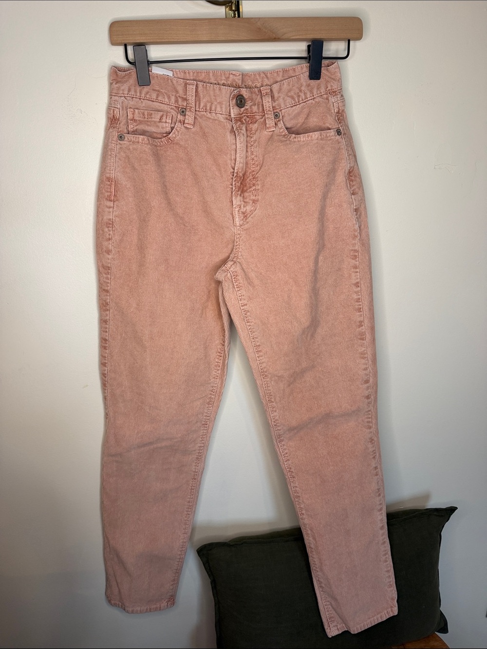American Eagle Outfitters High-Rise Blush Pink Corduroy Jeans